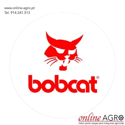 Logótipo bobcat vermelho e informações de contacto online AGRO