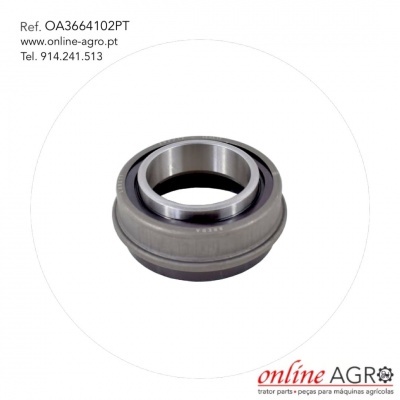 Rolamento metálico circular prata com texto e logótipo online AGRO