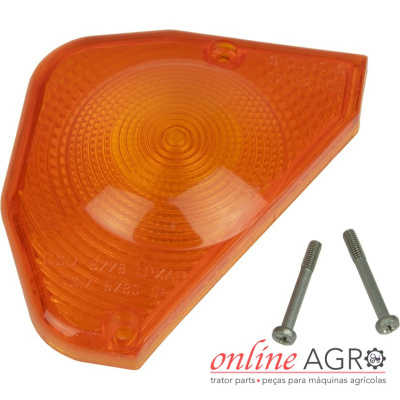 Lente plástica laranja triangular para luz com parafusos e logótipo online AGRO