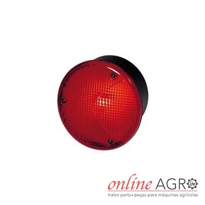 Luz traseira redonda vermelha para veículos agrícolas