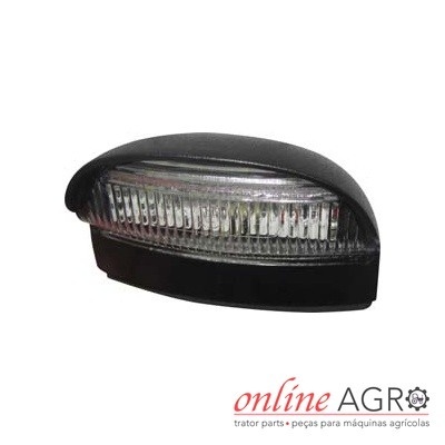 Sinalizador ou luz de pisca preta com cobertura transparente e logótipo online AGRO