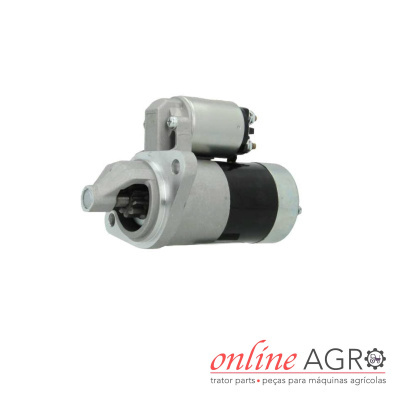 Motor de arranque metálico preto e prateado para máquinas agrícolas