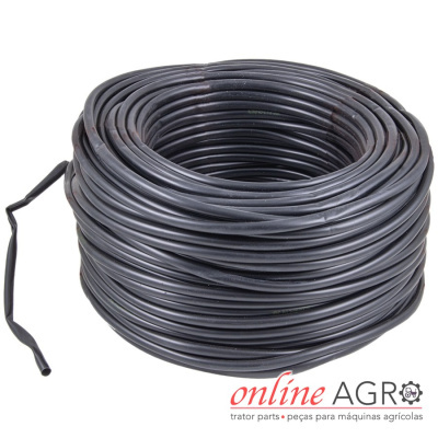 Bobina de fio elétrico preto enrolado