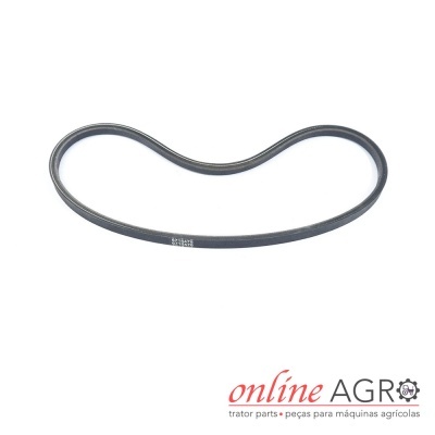 Correia preta de borracha com número impresso, sobre fundo branco com logótipo online AGRO