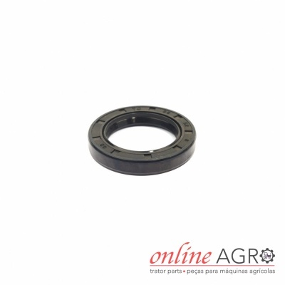 Vedante circular preto com inscrições e texto Online Agro