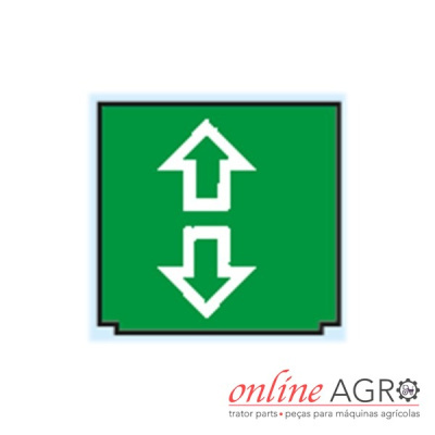 Sinal verde com setas branca para cima e para baixo e logo online AGRO
