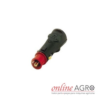 Conector elétrico preto e vermelho para máquinas agrícolas