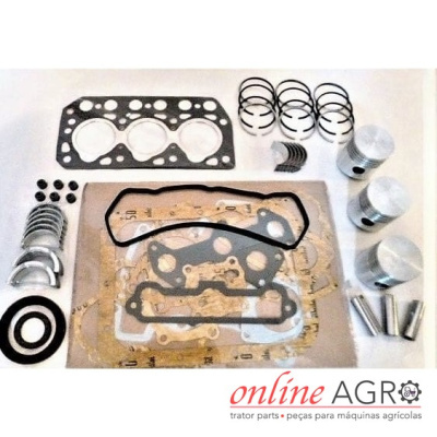 Conjunto de peças metálicas e juntas para motor agrícola