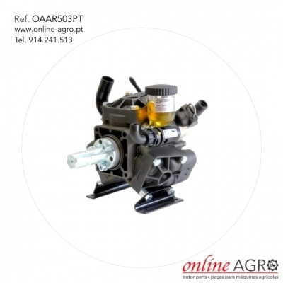 Bomba de água preta e amarela para máquinas agrícolas