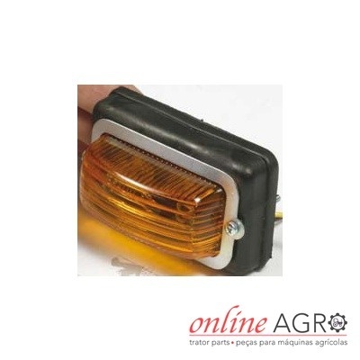 Luz de sinalização retangular âmbar para máquinas agrícolas