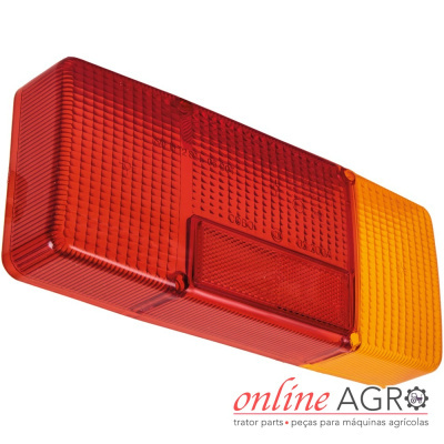 Farolim retangular vermelho e amarelo para máquina agrícola