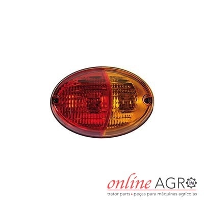 Óptica traseira oval bicolor para máquina agrícola