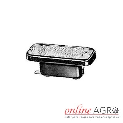 Luz traseira retangular para máquina agrícola com lente transparente