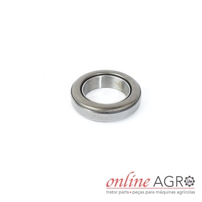 Rolamento metálico circular em fundo branco com logotipo online AGRO