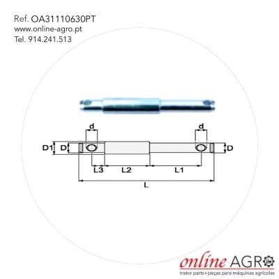 Peça metálica e esquema técnico com referencias e contatos online agro
