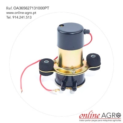 Peça mecânica com fios vermelhos e almofadas pretas para máquinas agrícolas