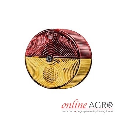 Farol traseiro redondo vermelho e amarelo para máquinas agrícolas