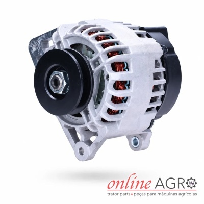 Alternador para máquina agrícola com enrolamento de cobre e polia preta