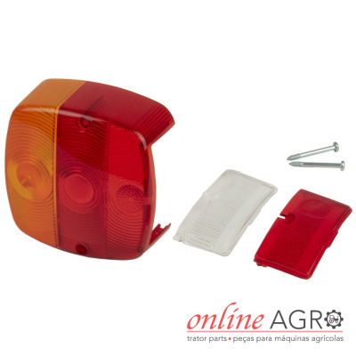 Peças de farol traseiro para maquinaria agrícola em várias cores com parafusos