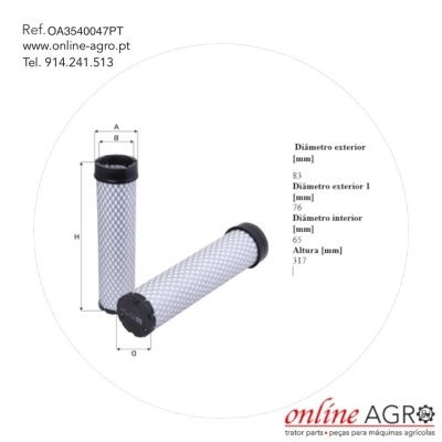 Dois filtros cilíndricos com tampas pretas e corpo de malha cinzenta