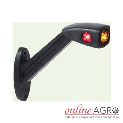 Suporte de sinalização para veículo agrícola com luzes vermelha e amarela
