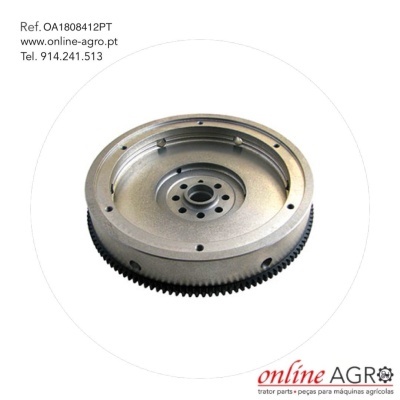 peça metálica circular com dentes, volante de motor, texto de contacto