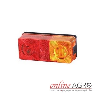 Luz traseira vermelha e âmbar para maquinaria agrícola