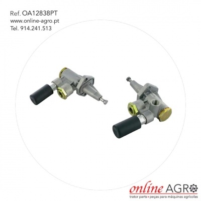 Peças metálicas para máquinas agrícolas com acabamento prateado e partes em preto