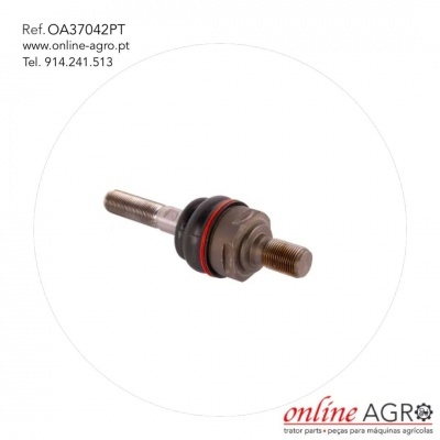 Peça metálica com anel de vedação vermelho e preto