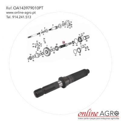 Peça mecânica preta e desenho técnico com referência e contacto online AGRO