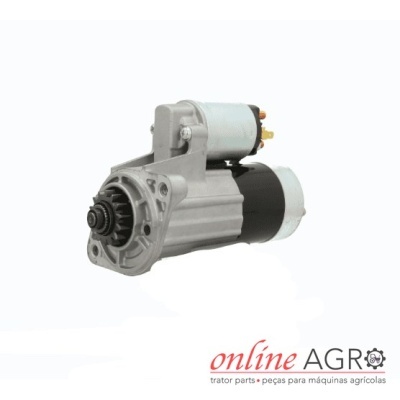 Motor de arranque prateado e preto com logotipo online AGR e texto peça para máquinas agrícolas