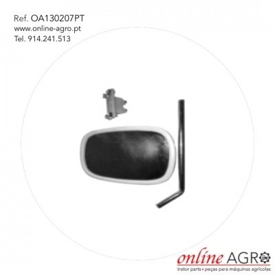 Espelho retrovisor externo com suportes e texto da loja online AGRO