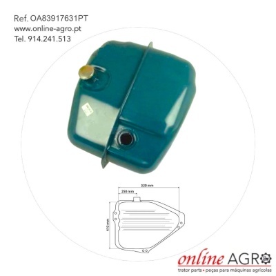 Depósito de combustível azul para máquinas agrícolas