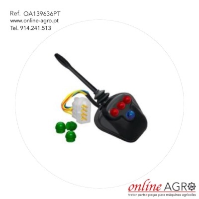 Comando de controlo remoto para máquinas agrícolas com botões coloridos