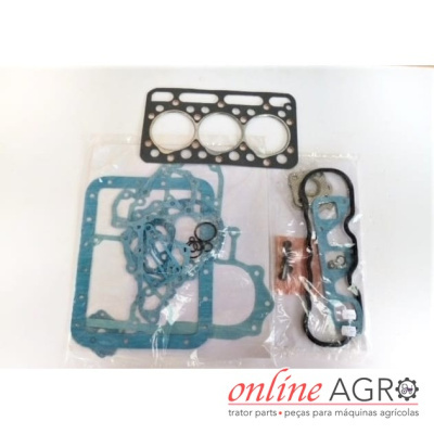 Conjunto de juntas para motor em sacos plásticos com texto Online Agro