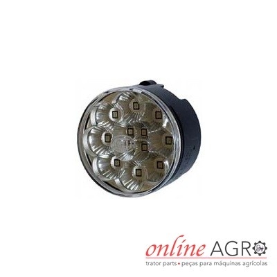 farol redondo com múltiplos LED e logótipo online AGRO