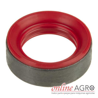 Anel de vedação circular cinza e vermelho para máquinas agrícolas