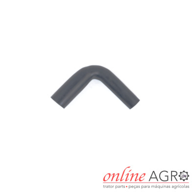 Mangueira rígida preta curva para máquinas agrícolas com logotipo online AGR