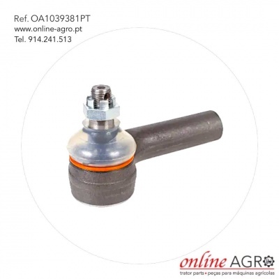 Peça metálica para máquinas agrícolas com porca e anel laranja