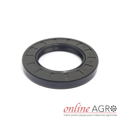 Vedante circular preto de borracha com inscrições e logo da loja online AGRO