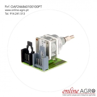 Potenciômetro com placa de circuito impresso e conectores