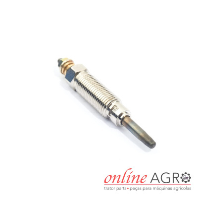 Vela de incandescência metálica para motor com fundo branco e logotipo online AGRO