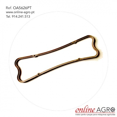 Vedante irregular castanho com seis furos e texto da marca Online Agro