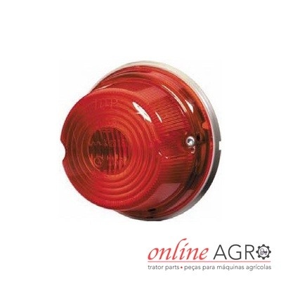 Luz de sinalização vermelha para máquina agrícola com base branca