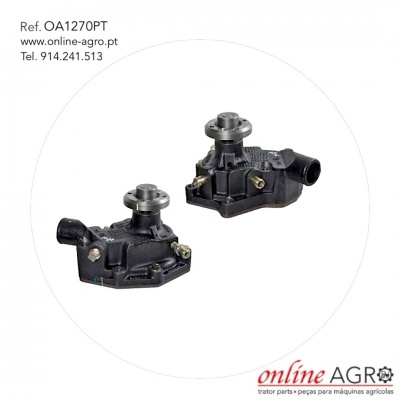 Peças metálicas pretas com flanges prateados e texto de referência e contato