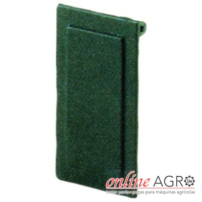 Estojo rígido verde escuro com textura rugosa e aba, em fundo branco com logótipo online AGRO