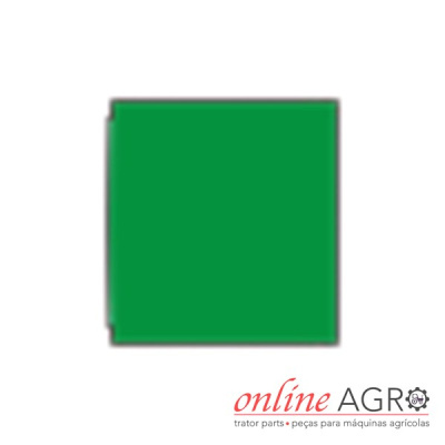 Papel verde liso com bordas sanfonadas em fundo branco com logótipo online AGRO