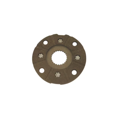 Disco de embraiagem metálico castanho escuro com furos circulares