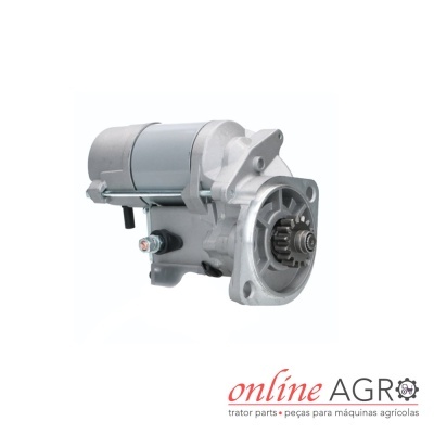 Motor de arranque metálico com engrenagem frontal e logotipo online AGRO
