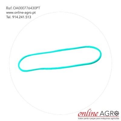 Elástico azul claro em fundo branco com texto de referência e contato online AGRO.